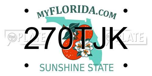 270TJK Florida License Plate
