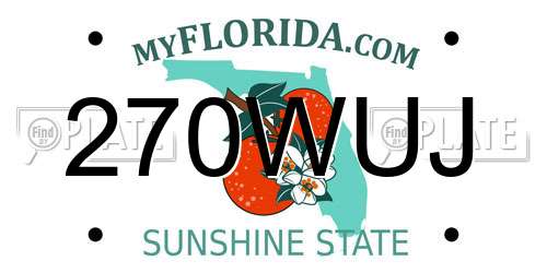 270WUJ Florida License Plate
