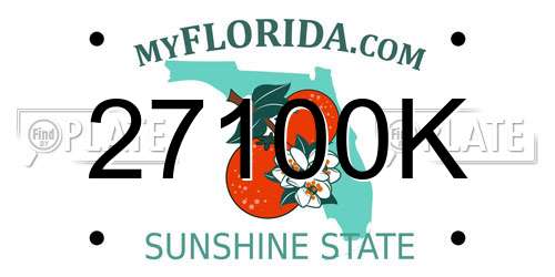 27100K Florida License Plate