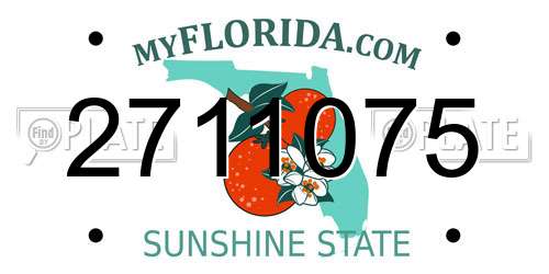2711075 Florida License Plate