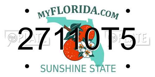 27110T5 Florida License Plate