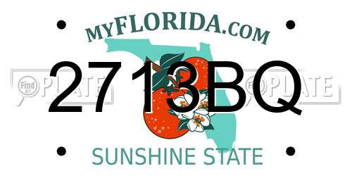 2713BQ Florida License Plate