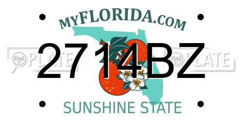 2714BZ Florida License Plate