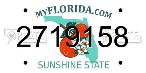 2719158 Florida License Plate