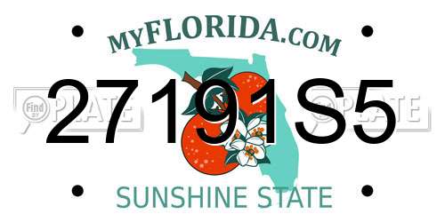27191S5 Florida License Plate
