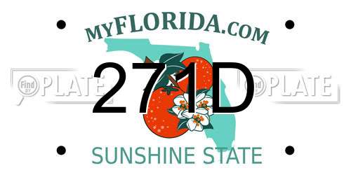 271D Florida License Plate