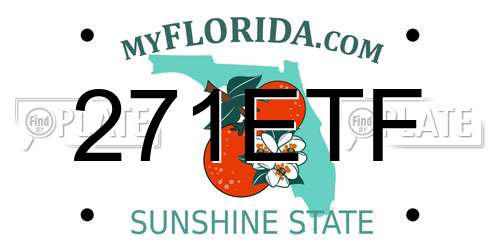 271ETF Florida License Plate