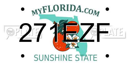 271EZF Florida License Plate