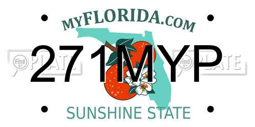 271MYP Florida License Plate