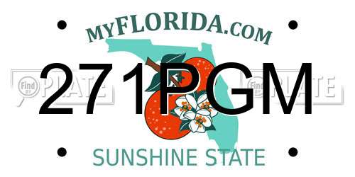 271PGM Florida License Plate