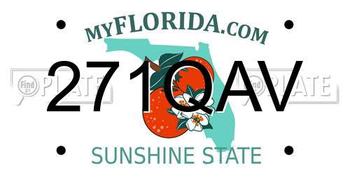 271QAV Florida License Plate