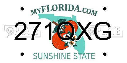 271QXG Florida License Plate