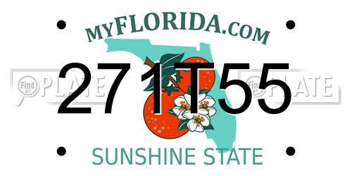271T55 Florida License Plate