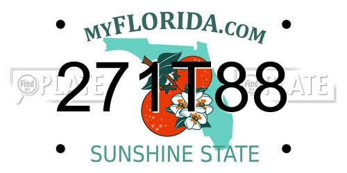271T88 Florida License Plate