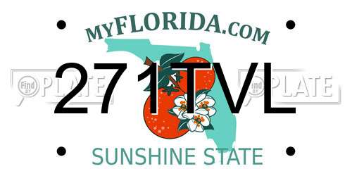 271TVL Florida License Plate