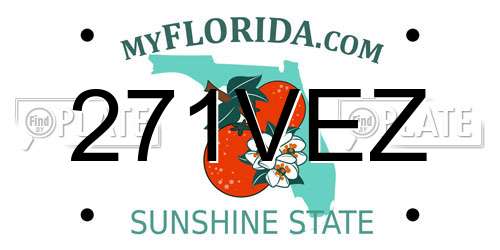 271VEZ Florida License Plate