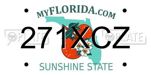 271XCZ Florida License Plate