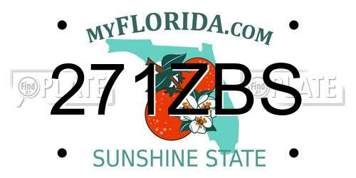 271ZBS Florida License Plate