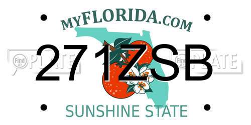 271ZSB Florida License Plate