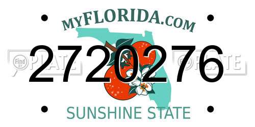 2720276 Florida License Plate