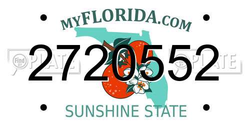 2720552 Florida License Plate
