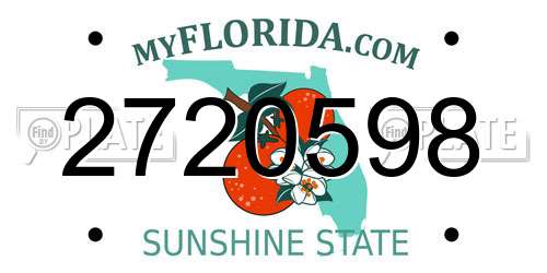 2720598 Florida License Plate