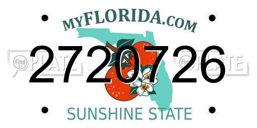 2720726 Florida License Plate