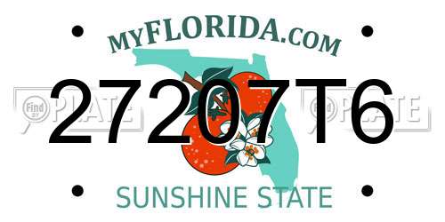 27207T6 Florida License Plate