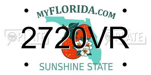 2720VR Florida License Plate