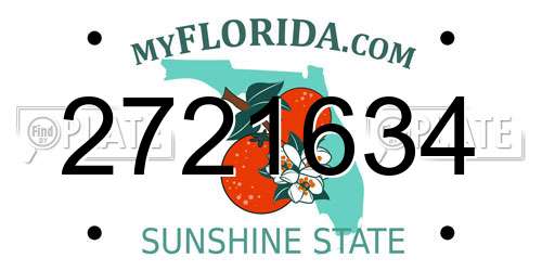 2721634 Florida License Plate