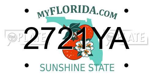 2721YA Florida License Plate
