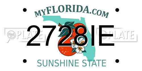 2728IE Florida License Plate