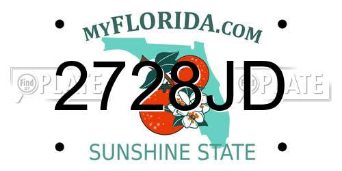 2728JD Florida License Plate