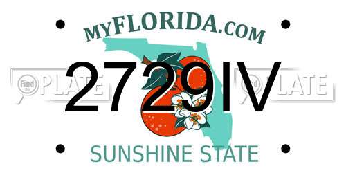 2729IV Florida License Plate