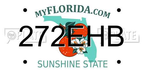 272EHB Florida License Plate