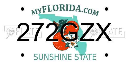272GZX Florida License Plate