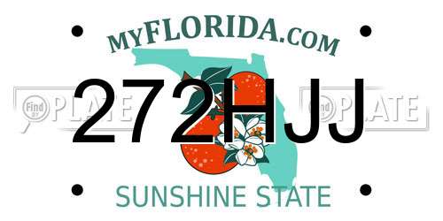 272HJJ Florida License Plate