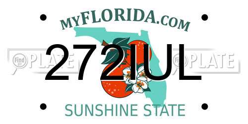 272IUL Florida License Plate