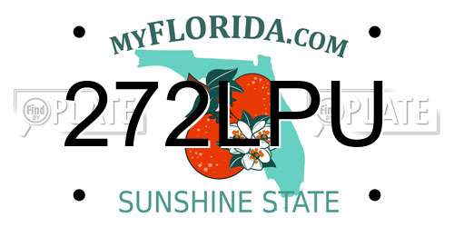 272LPU Florida License Plate