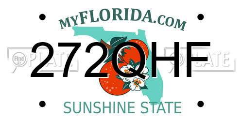 272QHF Florida License Plate
