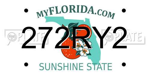 272RY2 Florida License Plate