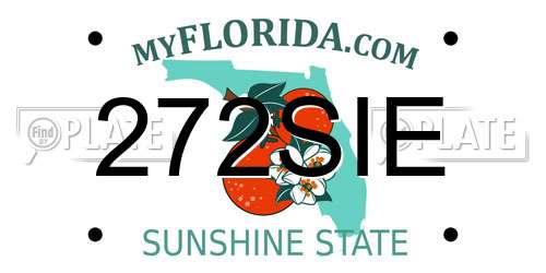 272SIE Florida License Plate