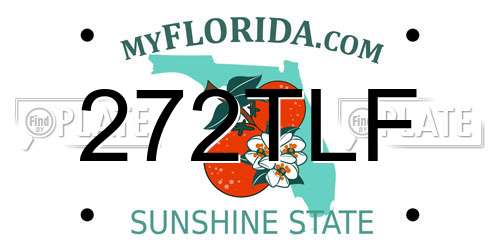 272TLF Florida License Plate