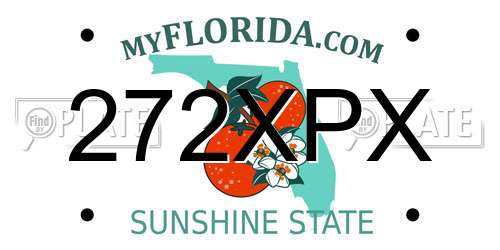 272XPX Florida License Plate