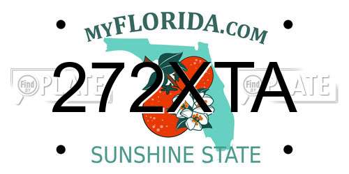 272XTA Florida License Plate