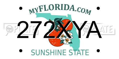 272XYA Florida License Plate
