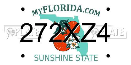 272XZ4 Florida License Plate