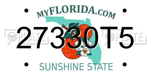 27330T5 Florida License Plate
