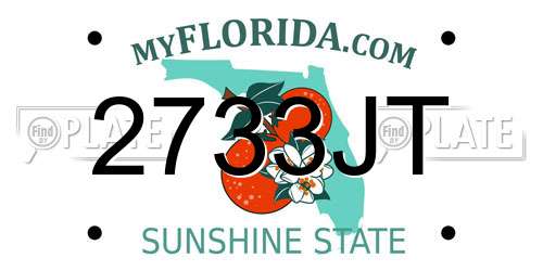 2733JT Florida License Plate
