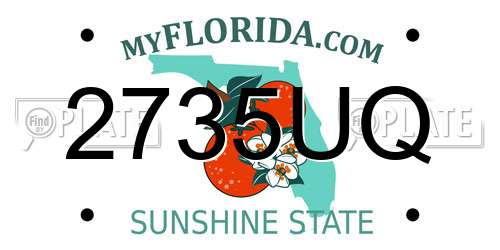 2735UQ Florida License Plate